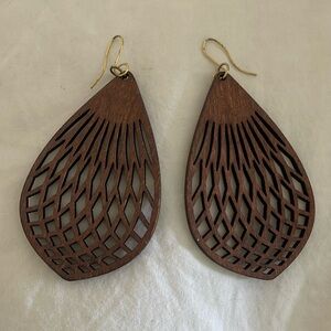Wooden Statement Earrings